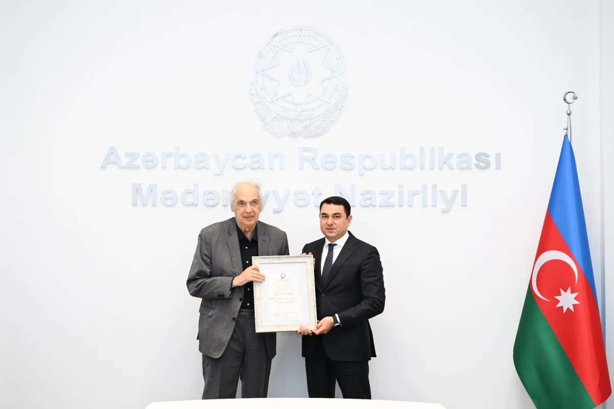 Xalq artisti Ramiz Həsənoğlu Mədəniyyət Nazirliyinin \"Fəxri diplomu\" ilə təltif olunub&nbsp;