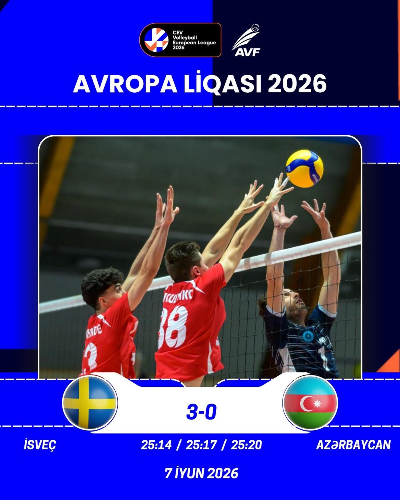Voleybol yığmamız İsveçə də məğlub oldu&nbsp;