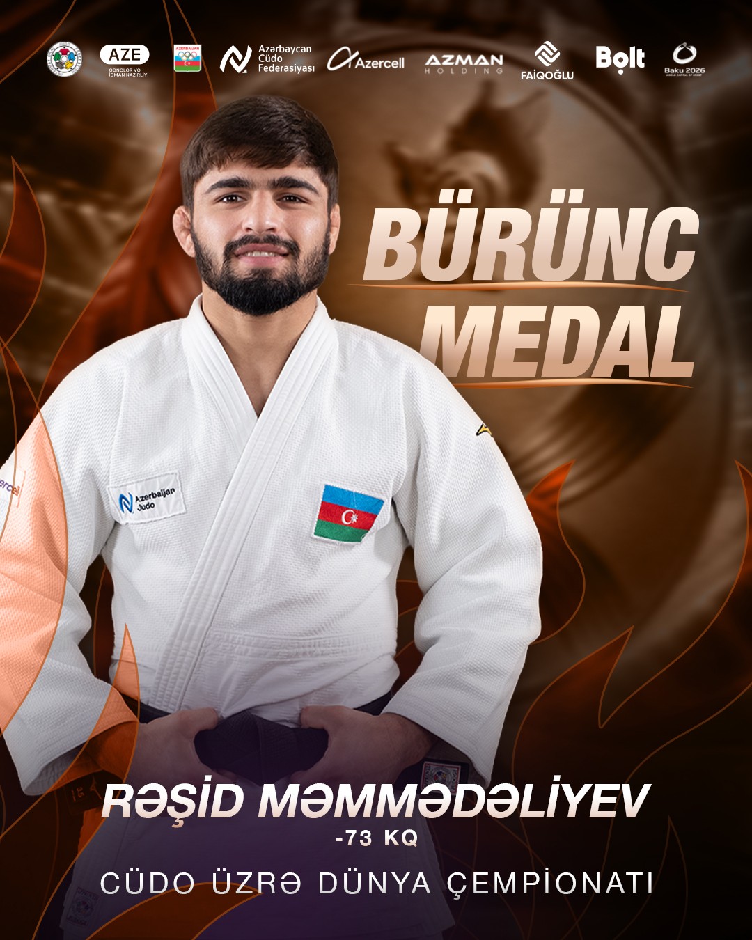 Cüdoçumuz dünya çempionatında bürünc medal qazandı 