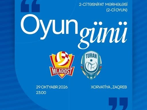 \"Turan\" CEV Çempionlar Liqasının II təsnifat mərhələsində cavab oyununa çıxır